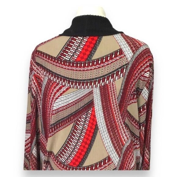 EasyWear by Chico’s Women’s 3/4 Sleeve Mixed Media Open Front Cardigan, US XL - Picture 4 of 8